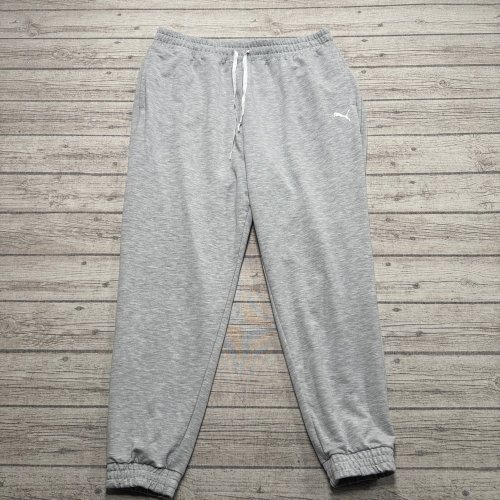 Puma Sweatpants Men's XL Gray Fleece Lined Athletic Sportswear Training Workout